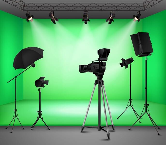 green screen and chroma key example